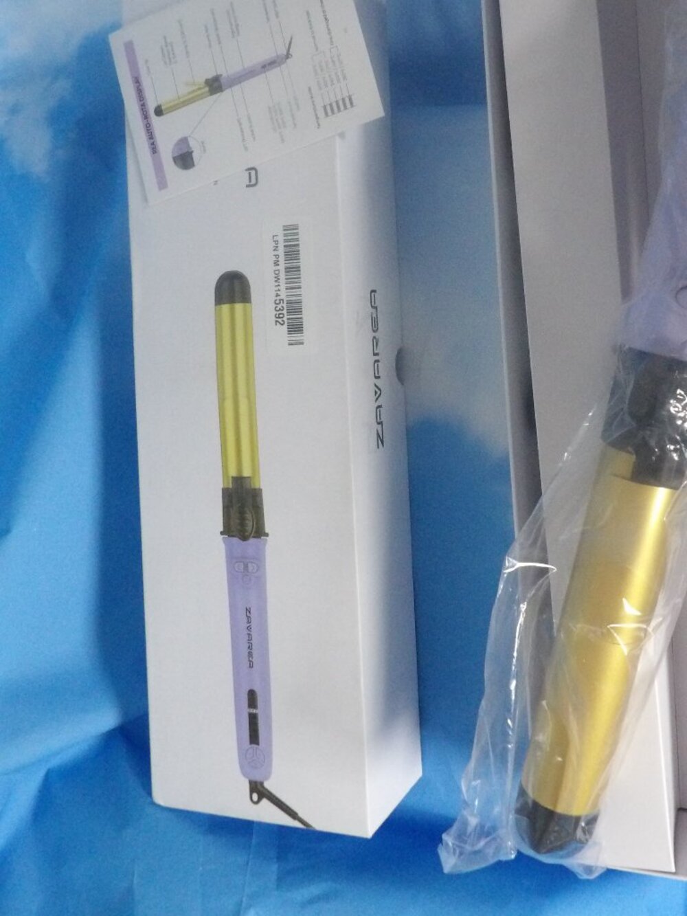 New ZAVAREA 1-1/4 inch Curling Iron =Titating Automatic Rotating